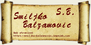 Smiljko Balzamović vizit kartica